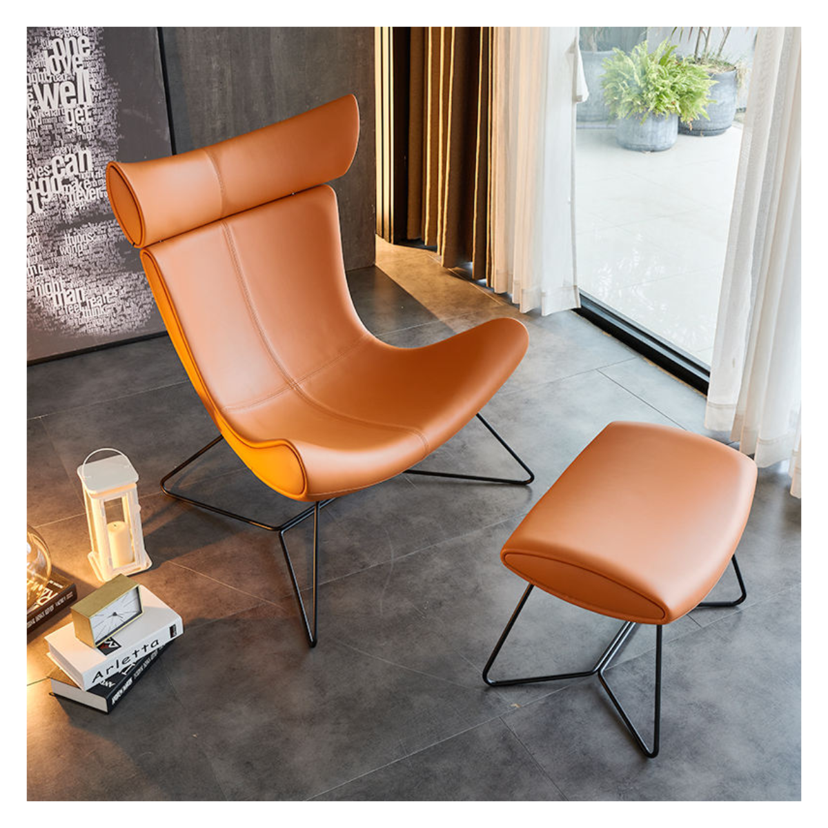 Tangerine Cocoon Lounge Chair
